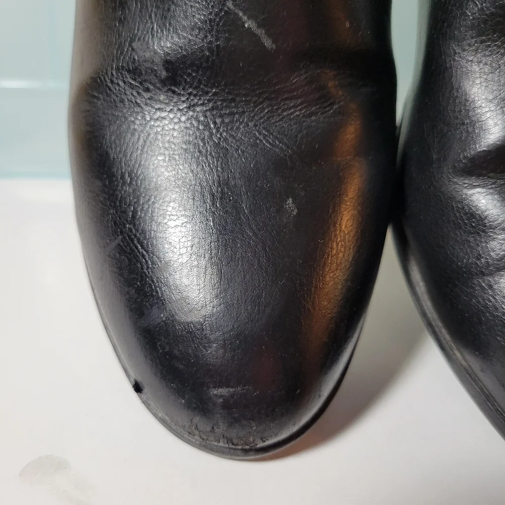 Womens Xappeal Stewie Black zip up low heel Ankle boots size 7.5